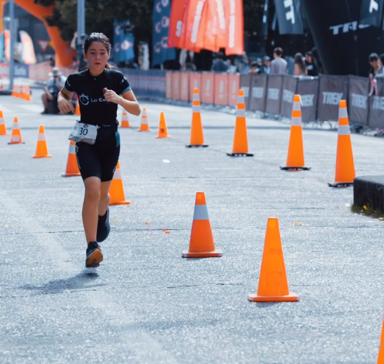 Foto de atleta del club en una carrera