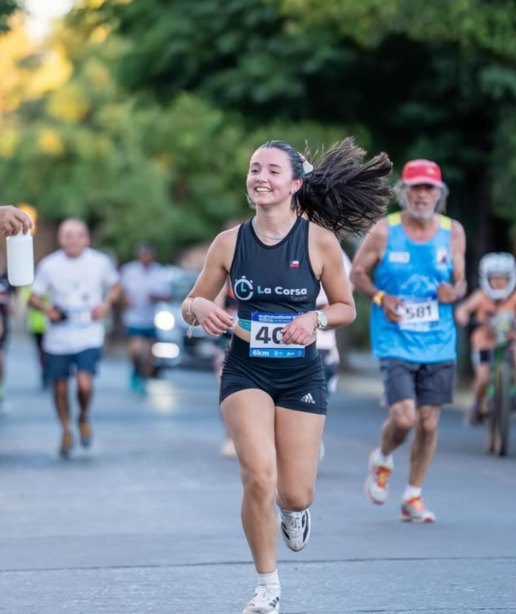 Foto de atleta del club en una carrera